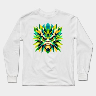 Geometric Kappa: Japanese Mythology Art Long Sleeve T-Shirt